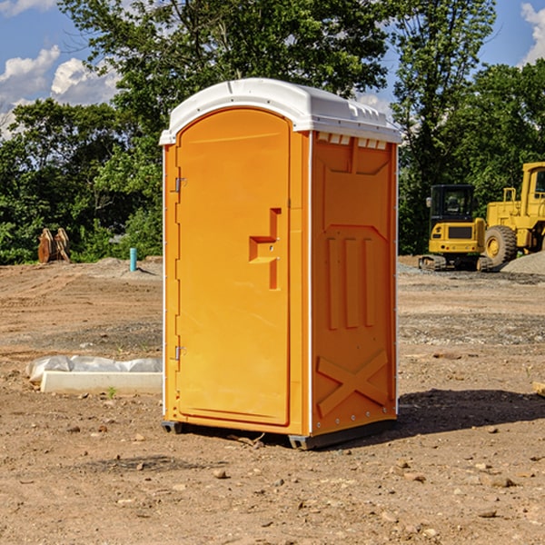 how often are the portable restrooms cleaned and serviced during a rental period in North Boston